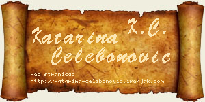 Katarina Čelebonović vizit kartica